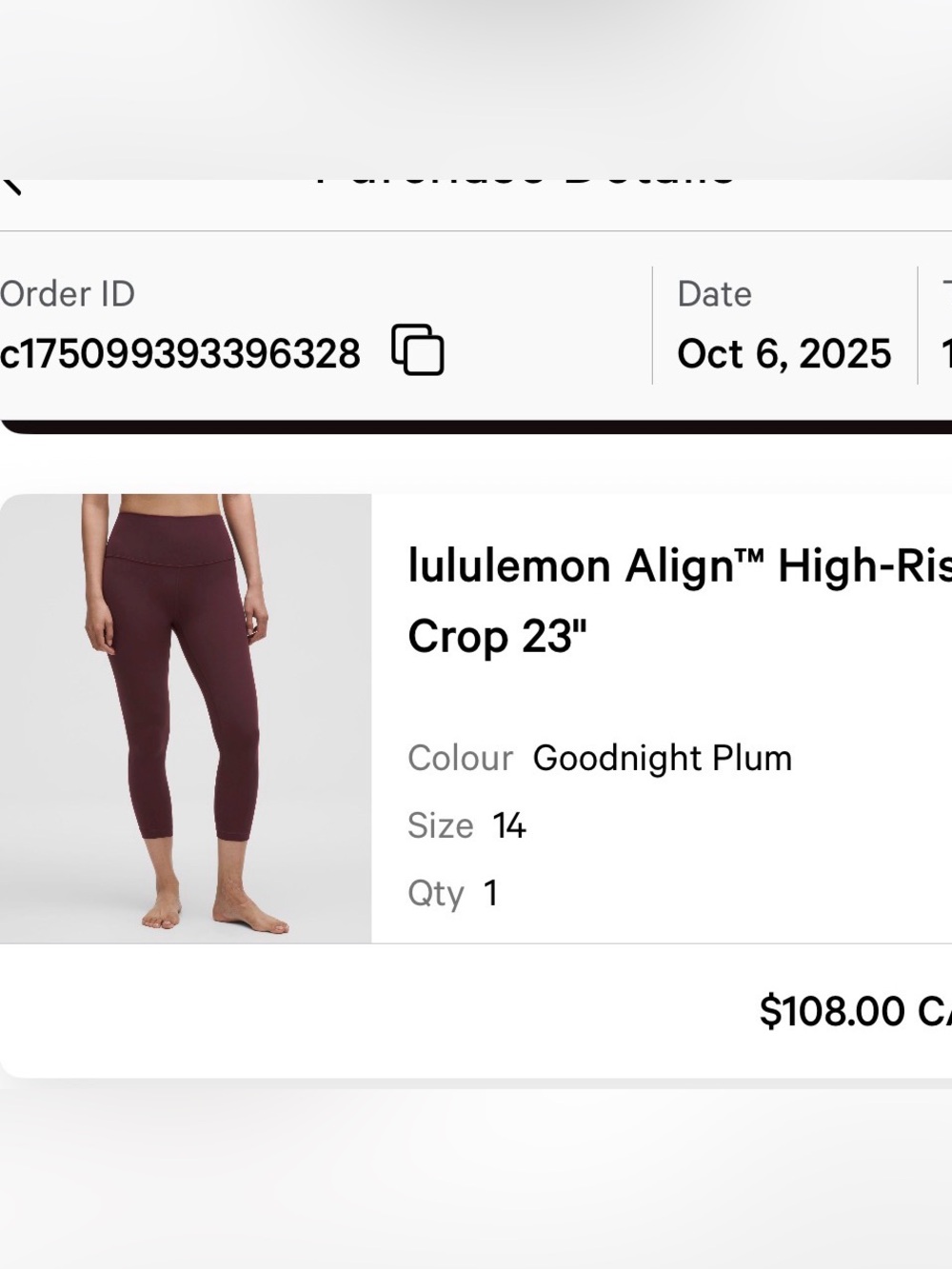lululemon athletica Align™ Crop Leggings - Plum